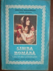 Limba romana lecturi literare manual pentru clasa a VIII-a- Dumitru Savulescu foto