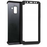 Cumpara ieftin Husa GloMax FullBody Negru pentru Samsung Galaxy A8 2018 cu folie de sticla inclusa