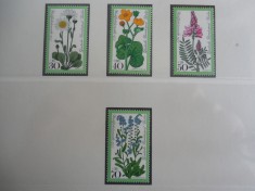 Serie timbre nestampilate flora flori Germania Berlin Vest MNH Berlin West foto