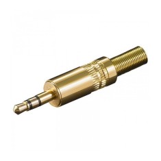 Mufa Jack 3.5 mm stereo tata metal aurit Goobay