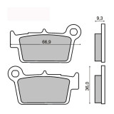 Placute frana Yamaha YZ 125 spate Cod Produs: MX_NEW 225101450RM