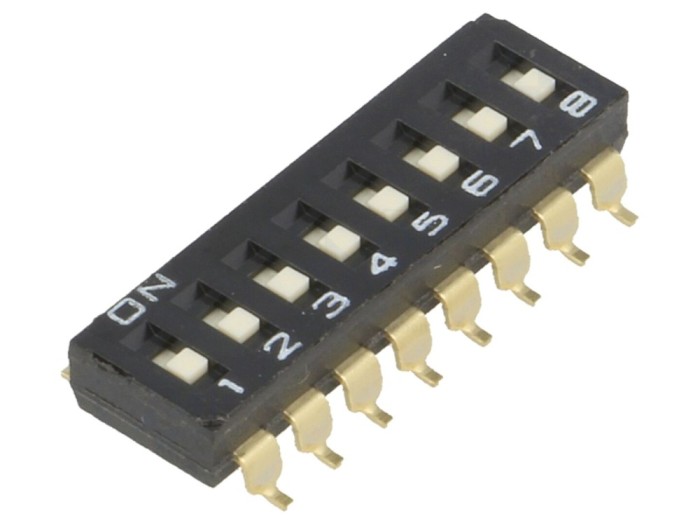 Comutator DIP-SWITCH 8 sec&Aring;&pound;iuni ON-OFF