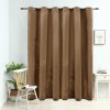 Draperie Opaque Catifea Bej 290x245cm Inele Metalice, Draperii Camera/Living/Dormitor, Blocare Lumina, Usor de Spalat
