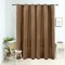Draperie opacă cu inele metalice, bej, 290 x 245 cm, catifea