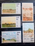Africa de Sud-Vest 1973 arta pictura de Adolph Jentsch peisaje din Africa de Sud-Vest, serie 5v nestampilat