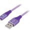 Cablu USB 2.0 A la Micro B 1m Violet Aurit