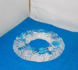 Cumpara ieftin Suport 4 lumanari cristal masiv suflat manual in mulaj - Nybro Glasbruk, Suedia