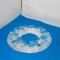 Suport 4 lumanari cristal masiv suflat manual in mulaj - Nybro Glasbruk, Suedia