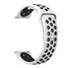 Curea silicon, compatibila Huawei Watch GT 2 42mm, telescoape Quick Release, Alb/Negru, Very Dream