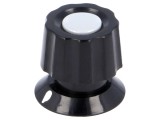 Buton rotativ negru cu indicator ABS 6mm