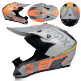 Casca Moto Cross Enduro ATV EDX Gri Portocaliu Mat M/L/XL, ABS, Interior Lavabil