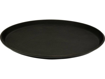 YATO GASTRO Tava servire anti-alunecare rotunda neagra, diametru 405 mm foto