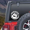 Sticker auto off road you can go fast, alb, 30x30 cm, folie oracal, autocolant exterior rezistent uv si intemperii