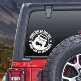 Sticker autoadeziv pentru vehicule Off Road, model &quot;You Can Go Fast&quot;, dimensiune 30 x 30 cm, culoare Alba, AVEX