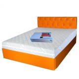 Saltea ortopedica, Jupiter Memory One 140x200x24cm, cu spuma poliuretanica, memory foam 4 cm, husa detasabila, tricot Silver Care, hipoalergenica, fer