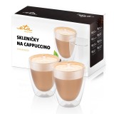 Set 2 pahare pentru capuccino ETA 4181 93010, 240 ml, pereti dubli din sticla borosilicata