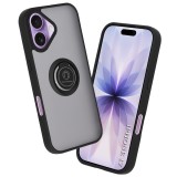Husa iPhone 17 Asteroid GSM Glinth cu inel suport stand magnetic, negru