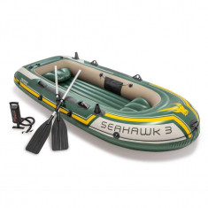 Barca gonflabila / pneumatica Intex Seahawk 3, pentru 3 persoane, 295 x 137 x 43 cm + vasle + pompa foto