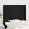 Gossi tablie de pat cu aripioare, negru, 103x16x118/128 cm, textil