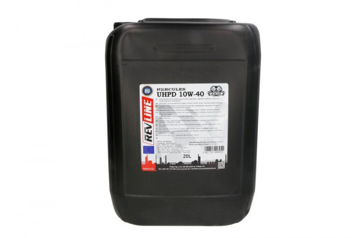 Hercule de ulei de motor (20L) 10W40 (UHPD); API CG-4;CH-4;CI-4;SL;Acea E4;E7;Deutz DQC III-05;Mack EO-N;Omul 3275;Omul 3277;MB 228.3;MB 228.5;Categor