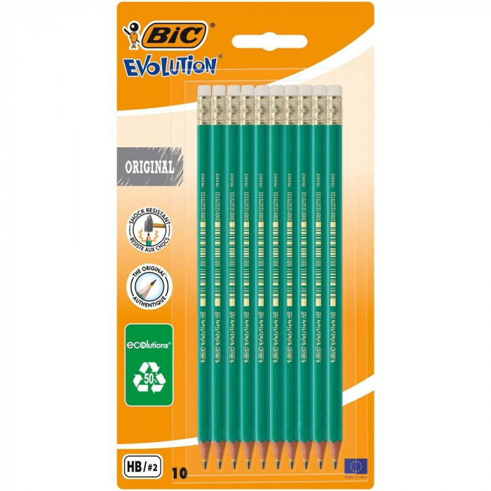 Bic Creioane Grafit Eco Evolution 655 1 Buc/Blister 32513303