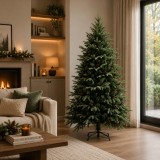 Brad artificial verde QAANAAQ, 210 cm, 1149 varfuri, aspect realist