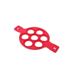 Forma din silicon cu 7 spatii , pentru clatite, oua ochiuri sau omleta,material de calitate, usor de utilizat si curatat, rosu, doty