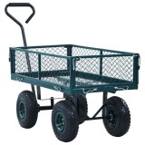 Carucior manual de gradina, verde, 250 kg