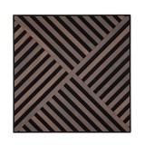 Panou acustic de perete Deco VIII cu aspect de nuc, 60x60x1,8 cm