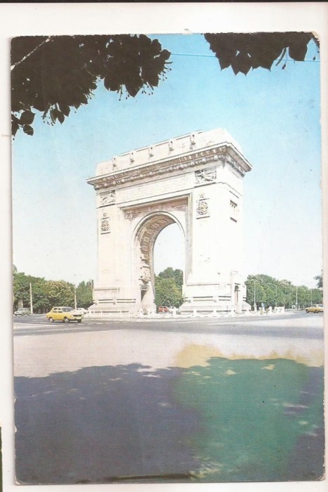 RF59 -Carte Postala- Bucuresti, Arcul de Triumf, circulata 1983