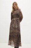 Answear Lab rochie culoarea bej, maxi, evazată