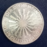 (A1066) MONEDA DIN ARGINT GERMANIA - 10 MARK 1972, LIT. G, OLIMPIADA DE LA MUNCHEN - PROOF, Europa