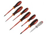 Kit Surubelnite Izolate Milwaukee, Phillips, Plata, 7 Bucati, Scule de Mana