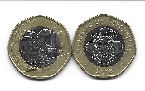 Seychelles 10 Rupees 2018 - unic an de batere