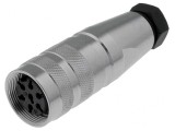 Mufă Mamă M16 Lipire pe Cablu 7 PIN 5A 300V Drept