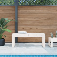 vidaXL Bancă de grădină, alb, 110x38x45 cm, lemn masiv de pin 825094
