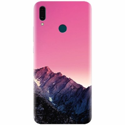 Husa silicon pentru Huawei Y9 2019, Mountain Peak Pink Gradient Effect foto
