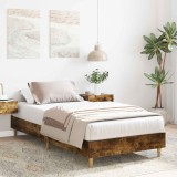 vidaXL Cadru de pat Stejar fumuriu 80 x 200 cm Lemn prelucrat 8009061