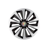 Set 4 capace roti Fox Gri-Negru R14 Compatibil Cu Alfa Romeo, Autohelix MSA