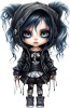 Sticker decorativ, Printesa Rock, Negru, 90 cm, 1331STK-4
