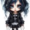 Sticker decorativ, Printesa Rock, Negru, 90 cm, 1331STK-4