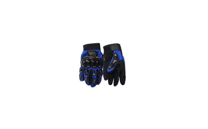 Set mănuși MOTO Negru + Albastru/L