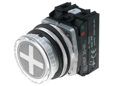 Indicator Poziție 30mm IP65 Roșu/Verde 24-230V AC/DC foto