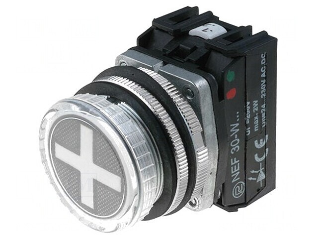 Indicator Poziție 30mm IP65 Roșu/Verde 24-230V AC/DC