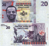 SWAZILAND █ bancnota █ 20 Emalangeni █ 2017 █ P-37c █ POLYMER █ UNC necirculata