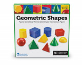Corpuri geometrice din plastic - 10 piese PlayLearn Toys, Learning Resources