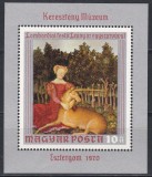 Ungaria 1970 - Pictură in Muzeul Creștin din Esztergom, Colita, MNH, Nestampilat