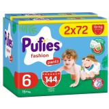 Scutece chilotel Pufies Fashion, marimea 6, 144 bucati, 15+ kg, Mega Pack*2