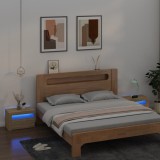 Cumpara ieftin Noptiere cu LED-uri, 2 buc., stejar sonoma, 60x35x40 cm