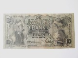 Raritate! Indiile Olandeze 10 Gulden 1938 seria:08385,bancnota din imagini la cel mai mic pret